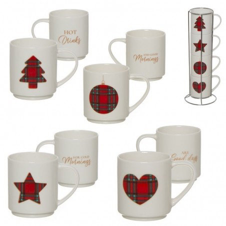 Tazas Apilables Decorativas Navidad