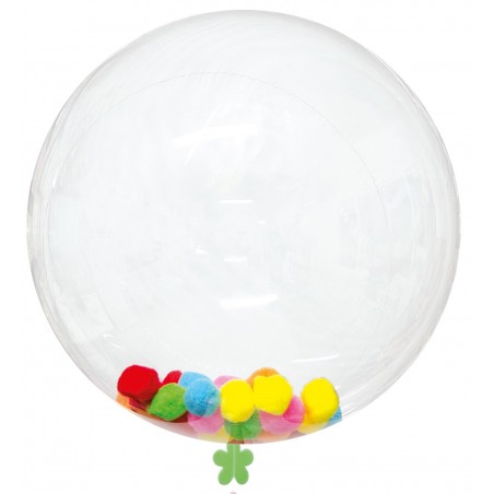 Pack de globo burbuja transparente de 45 cm