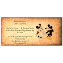 Invitaciones de boda disney retro