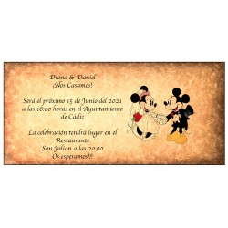 Invitaciones Disney Retro