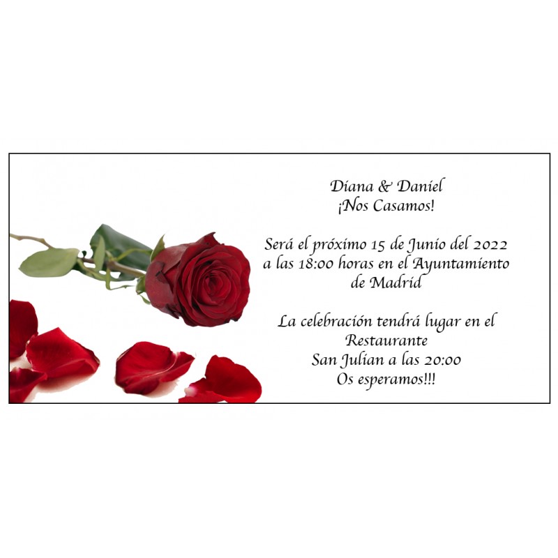 Invitaciones De Boda Flor Rosa Invitaciones De Boda Flor Rosa