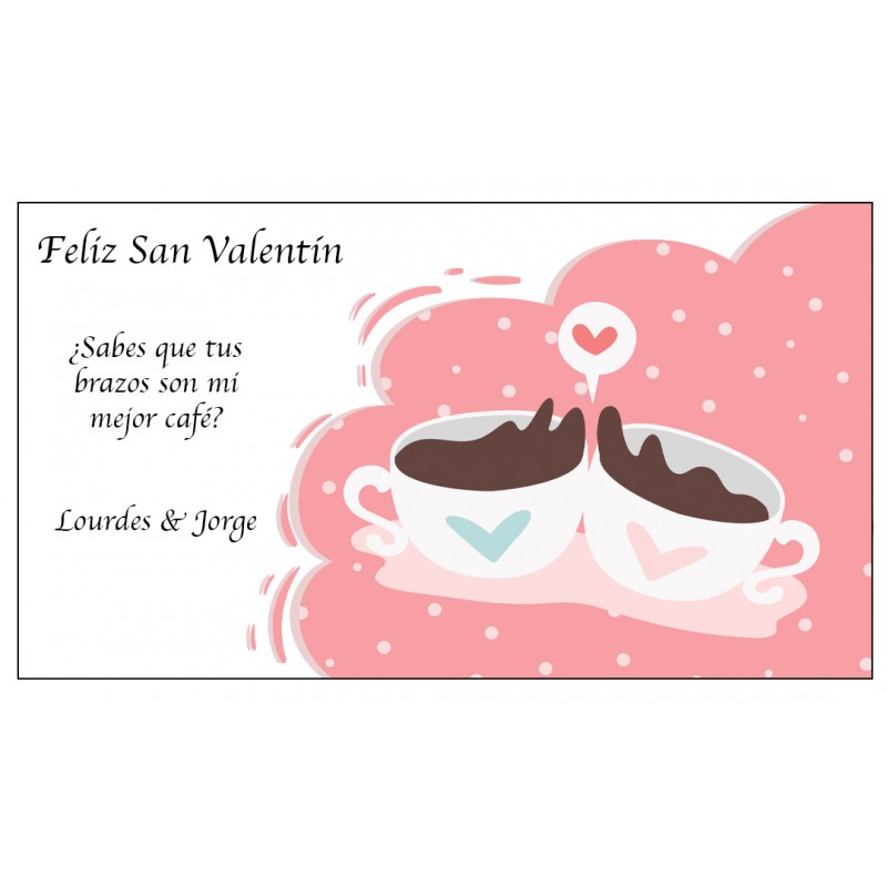 Tarjeta de san valentín personalizada