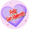 Adhesivo redondo para san valentín