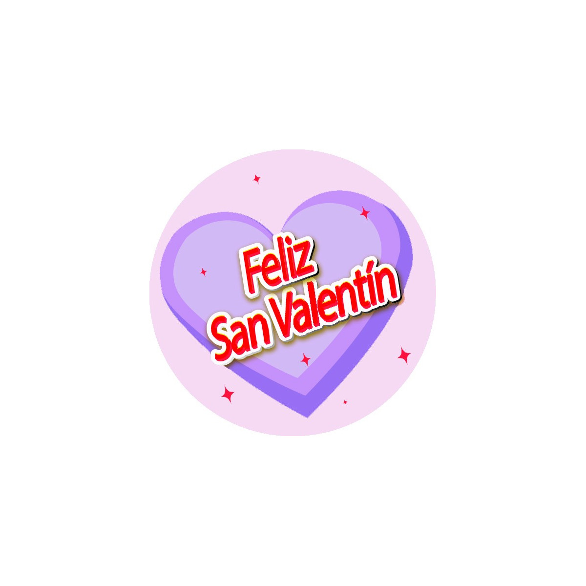Adhesivo redondo para san valentín