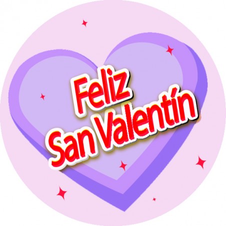 Adhesivo Redondo Para San Valentín