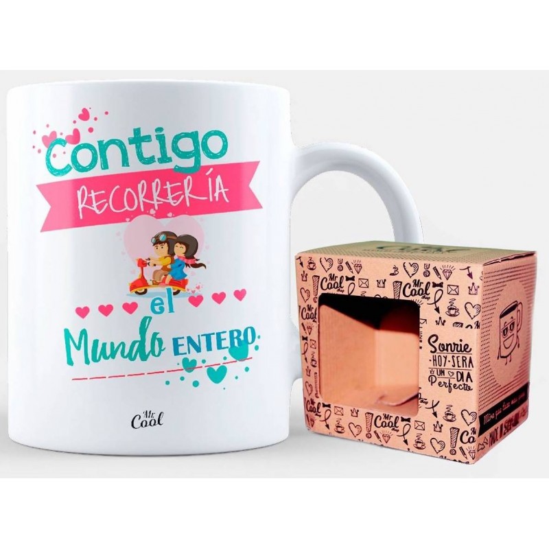 Taza contigo recorrería el mundo entero