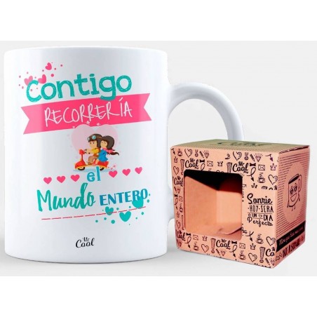 Taza Contigo recorrería el mundo entero