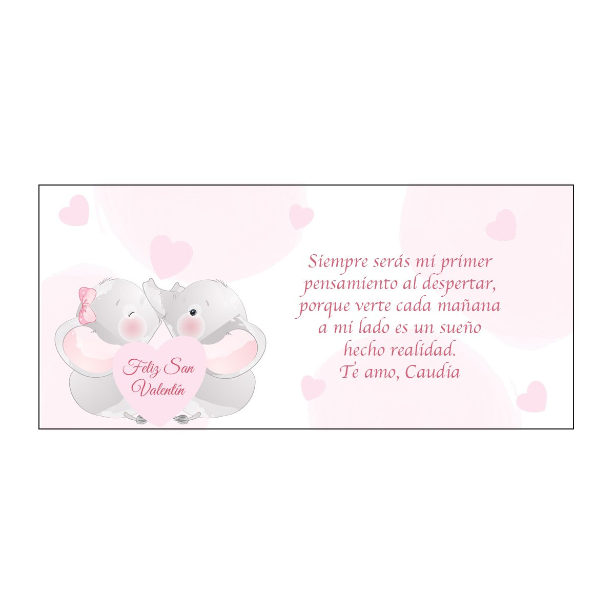 Tarjeta romántica san valentín