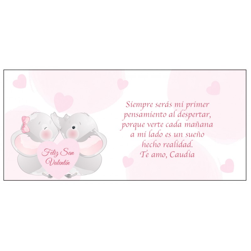 Tarjeta romántica san valentín