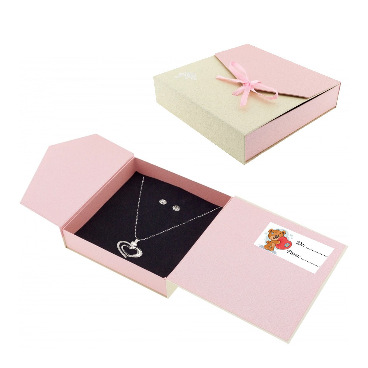 Set de pendientes y colgante para san valentín