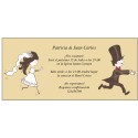 Invitaciones De Boda Graciosas Con Novios Corriendo
