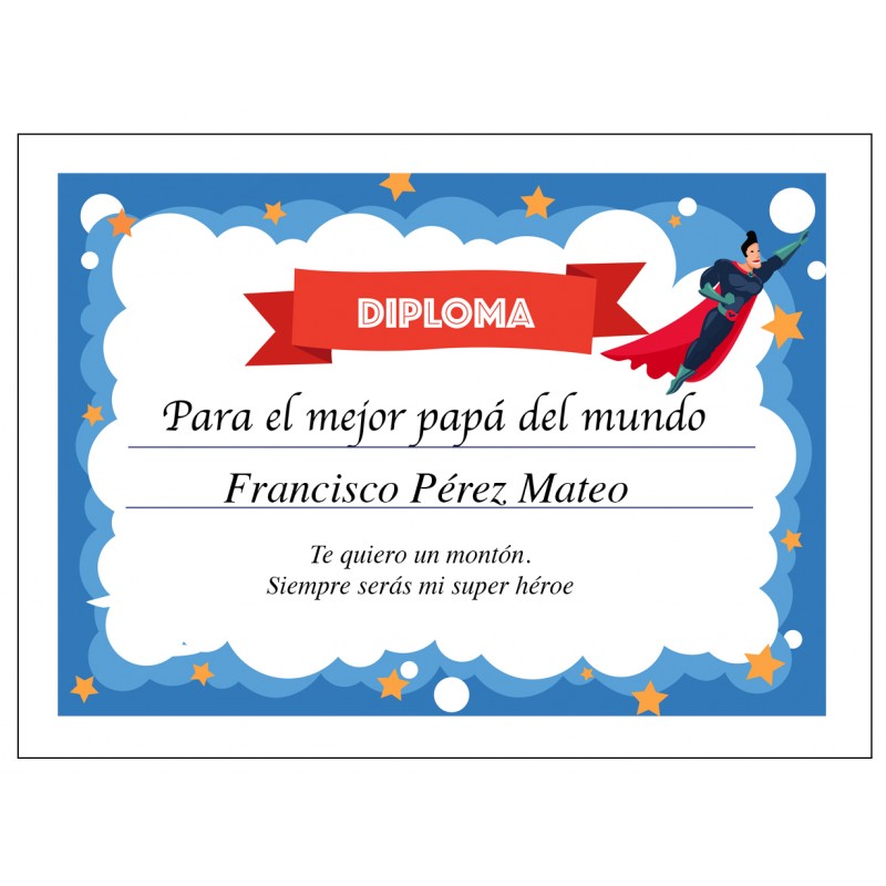 Diplomas Para El Día Del Padre Personalizados