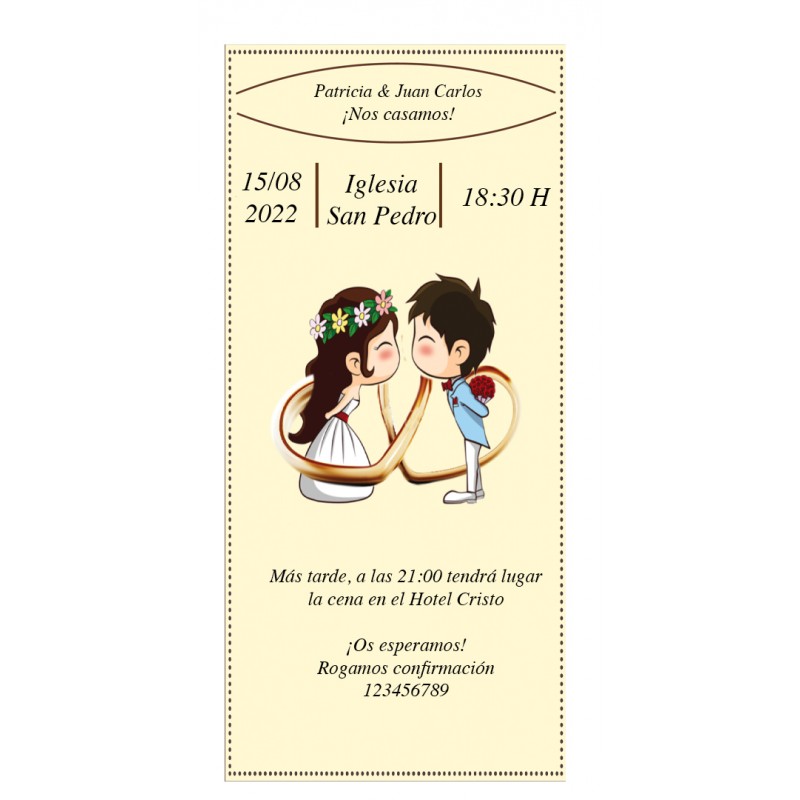 Invitación De Boda Novios Jóvenes Invitación De Boda Novios Jóvenes