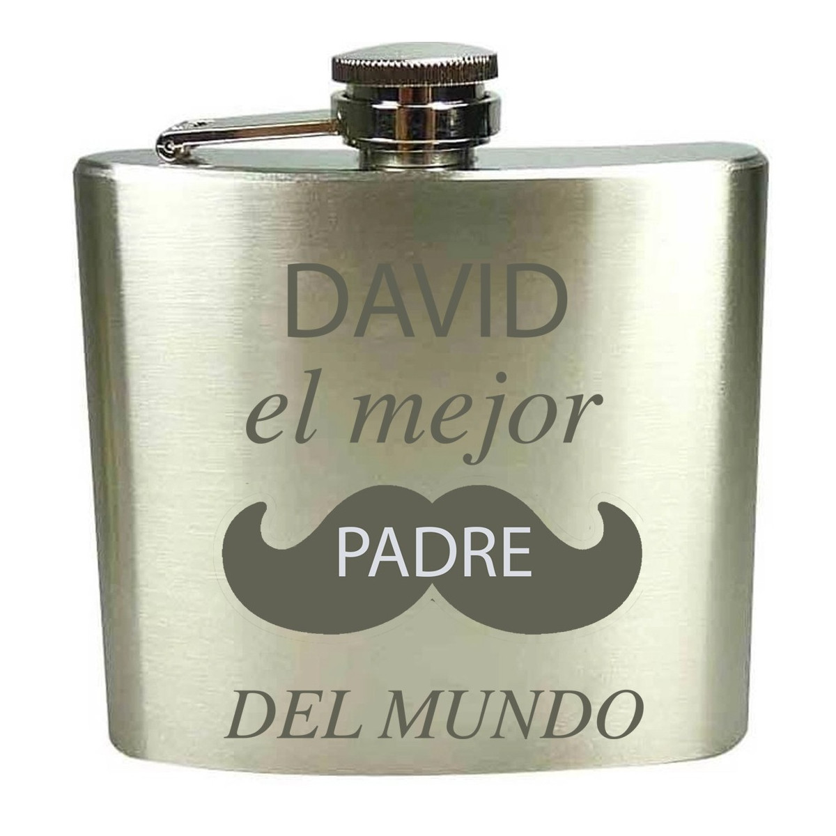 Petaca grabada con láser personalizada para el día del padre