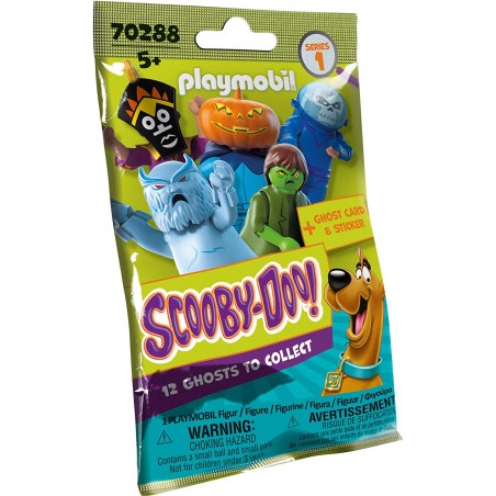 Display con 48 sobres sorpresas de playmobil de la serie scooby doo