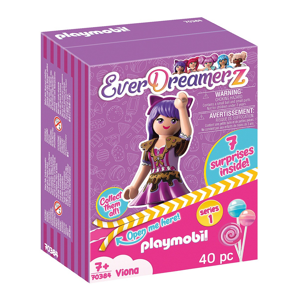 Caja sorpresa playmobil viona candy world serie 1