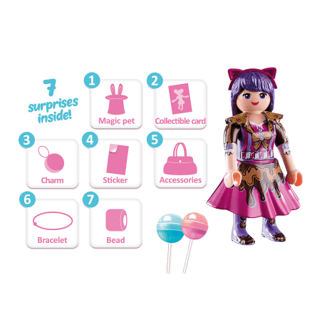 Caja sorpresa playmobil viona candy world serie 1