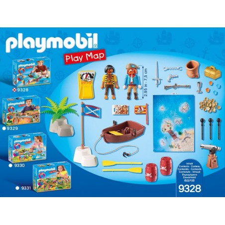 Playmobil play map piratas con accesorios