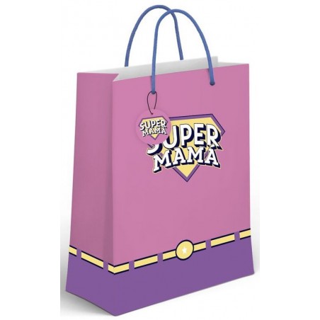 Bolsa Super Mamá Para Presentación De Regalos