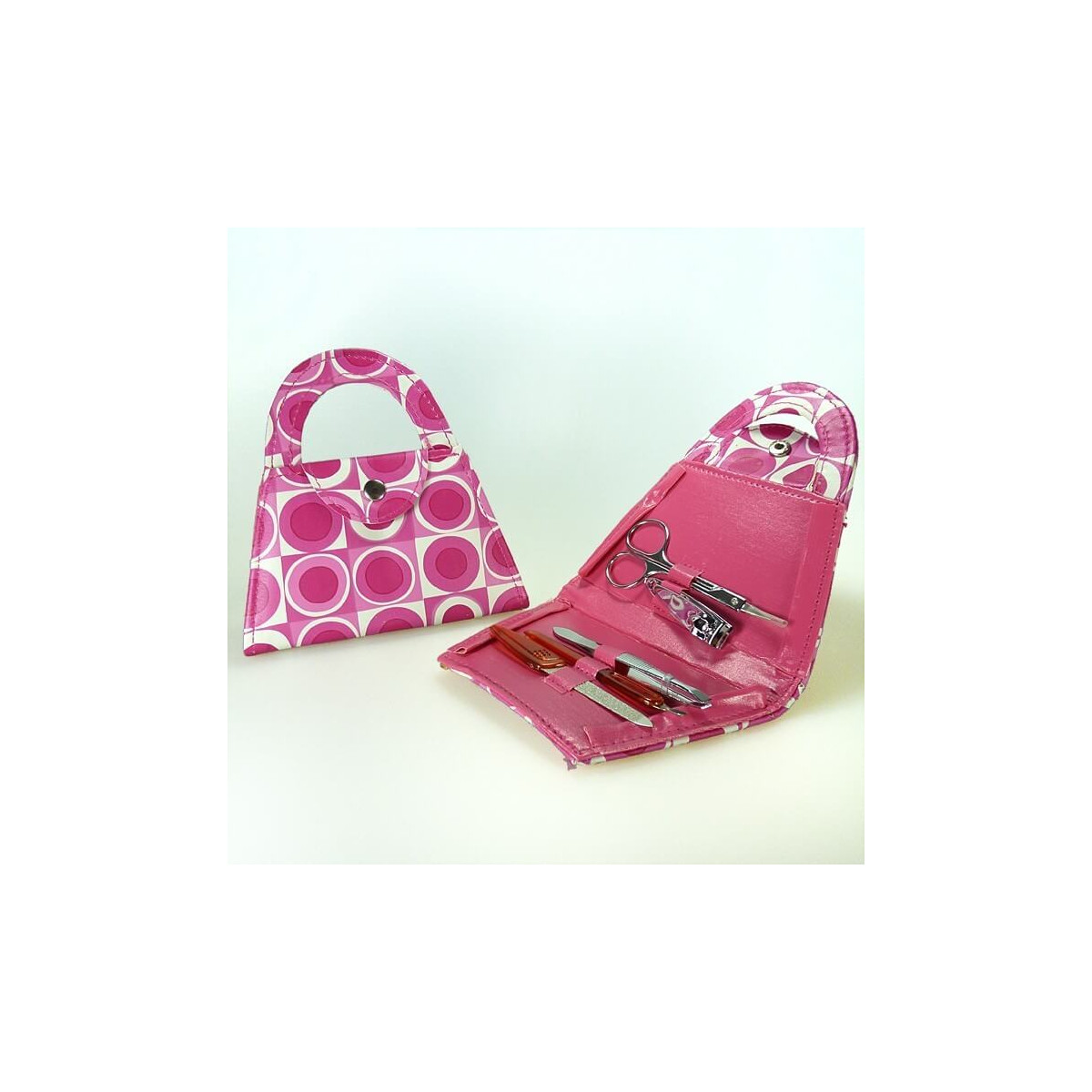 Set manicura con forma de bolso para invitados