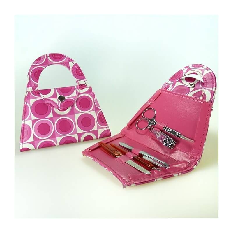 Set manicura con forma de bolso para invitados