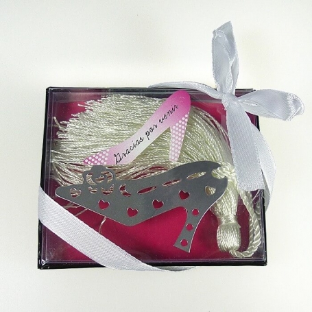 Marcapáginas metal zapato
