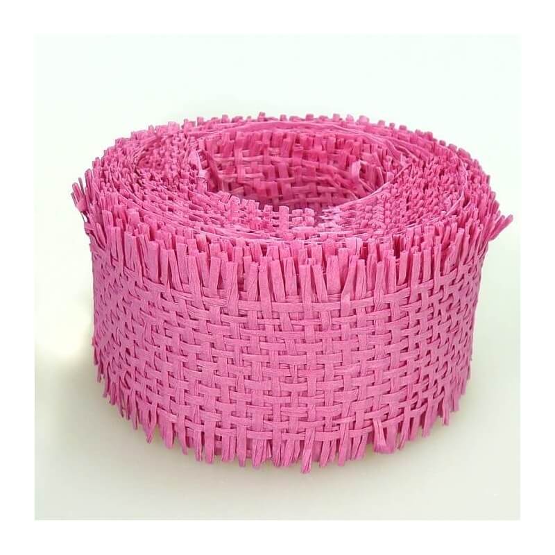 Rollo de cintas para lazos fucsia