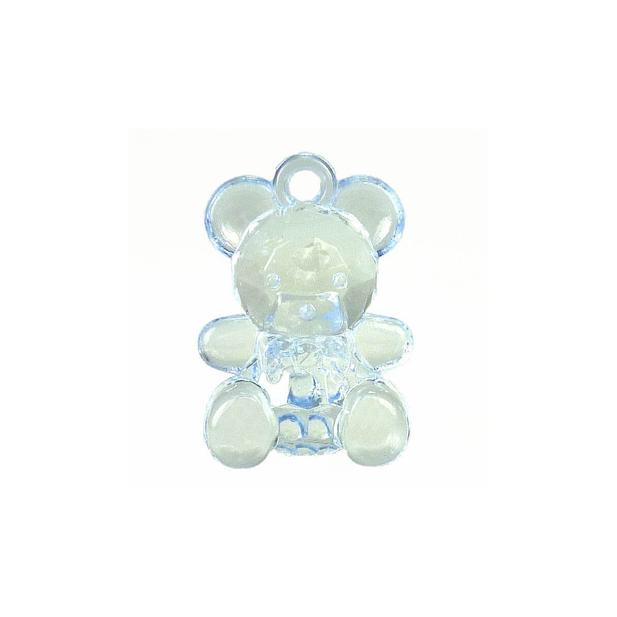 Osito celeste para decoración de bautizo