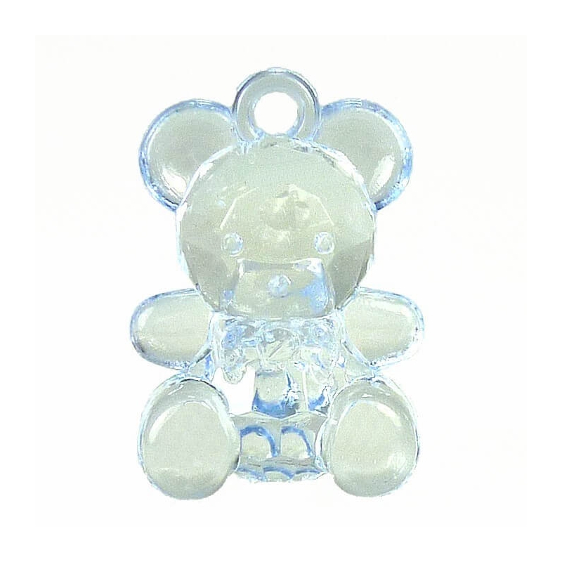 Osito celeste para decoración de bautizo