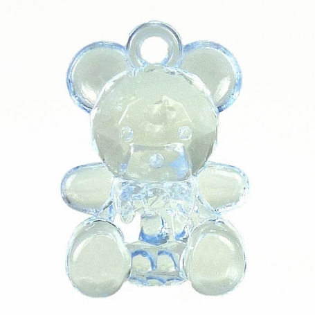 Osito celeste para decoración de bautizo