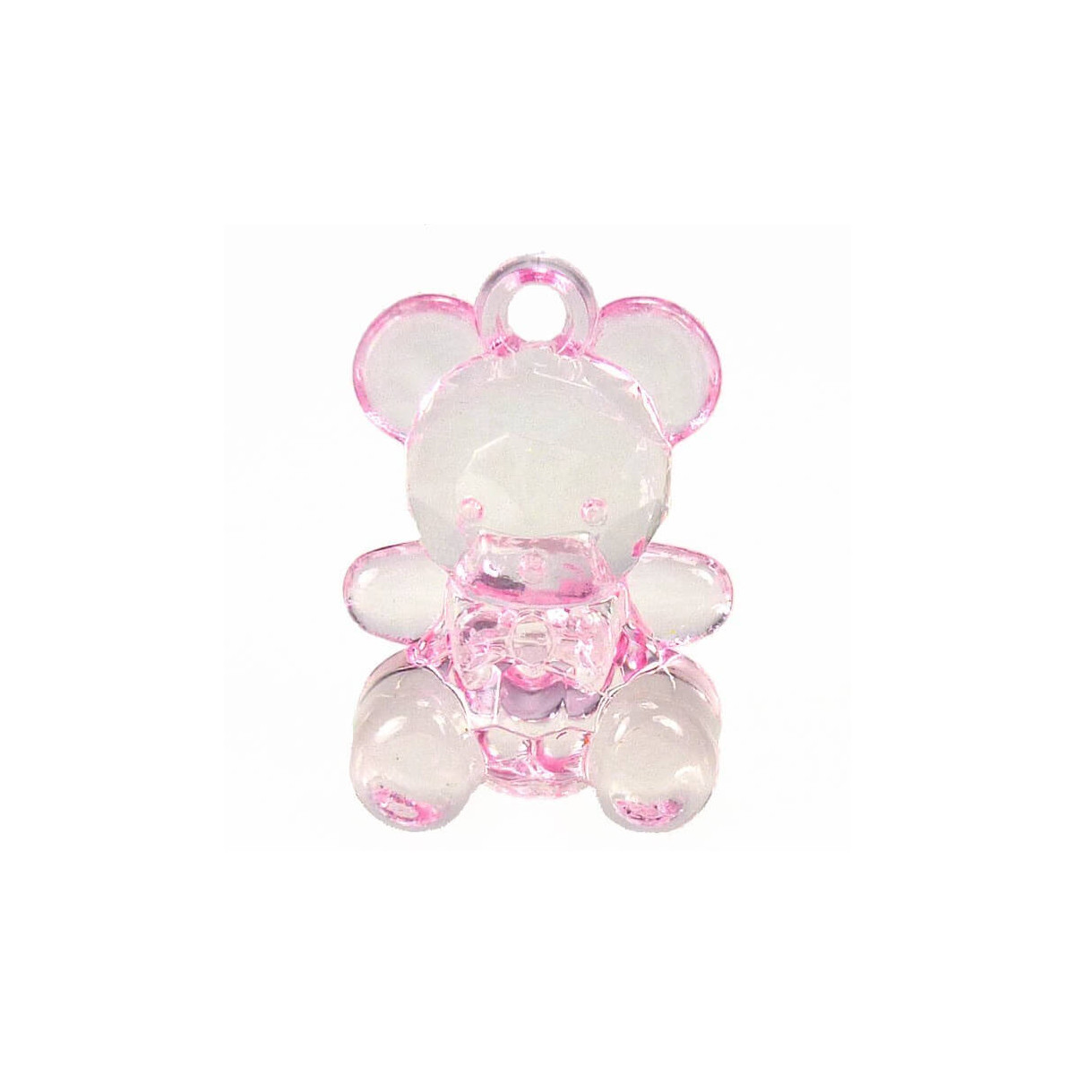 Osito rosa para decoración de bautizo