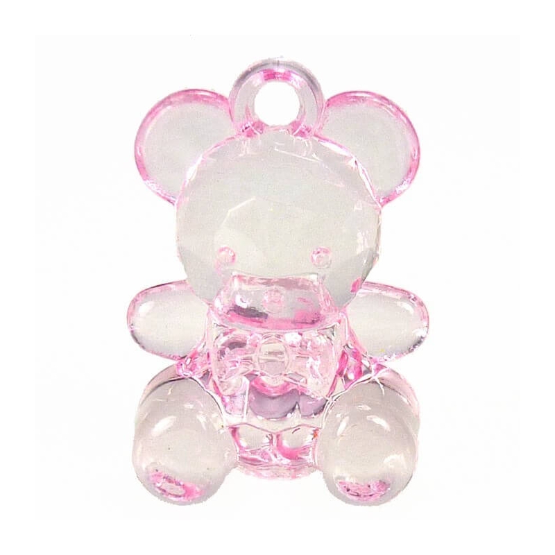 Osito rosa para decoración de bautizo