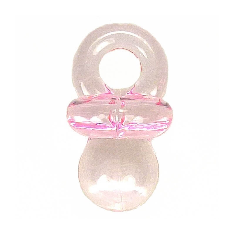 Chupete rosa para decorar bautizo