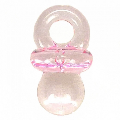 Chupete rosa para decorar bautizo