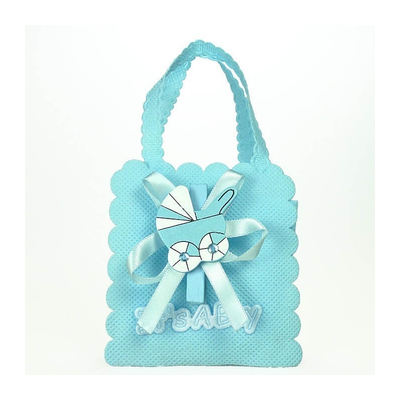 Bolsa Para Bautizo Decorada Azul Bolsa Para Bautizo Decorada Azul