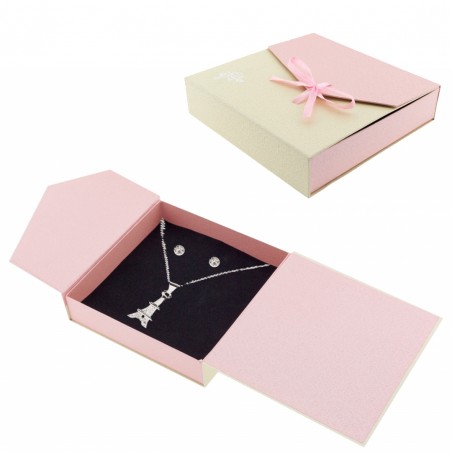 Colgante Y Pendientes En Caja De Regalo Con Adhesivo Personalizado