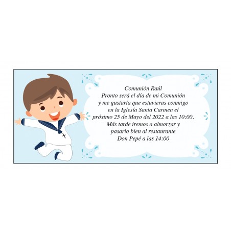 Invitación Niño Comunión Raúl