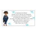 Invitación Para Primera Comunión Niño Adrian