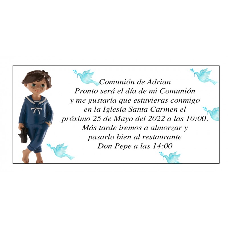 Invitación Para Primera Comunión Niño Adrian Invitación Para Primera Comunión Niño Adrian