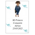 Adhesivo Niño Comunión Adrian 7 X 5 Ideal Para Botellas