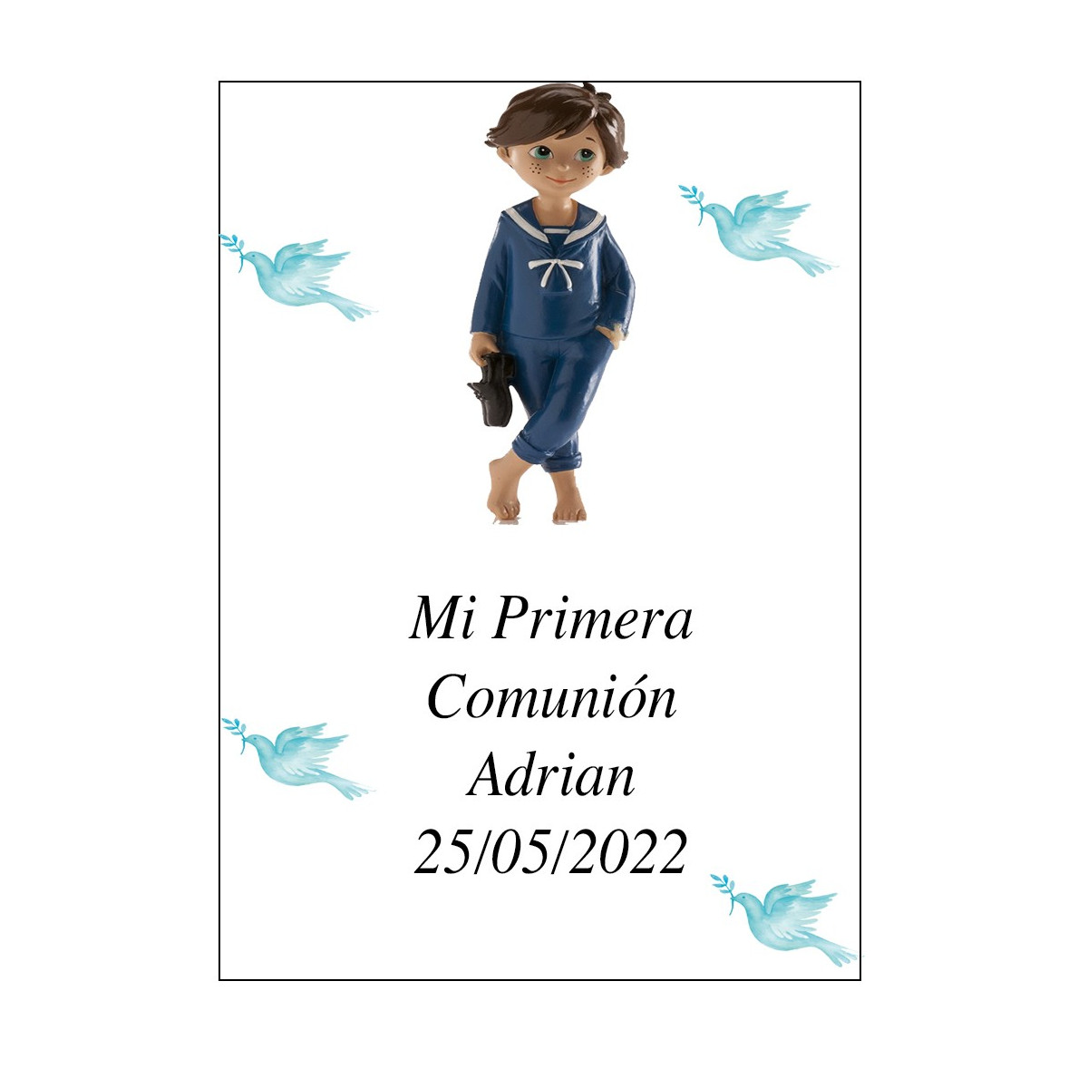 Adhesivo niño comunión