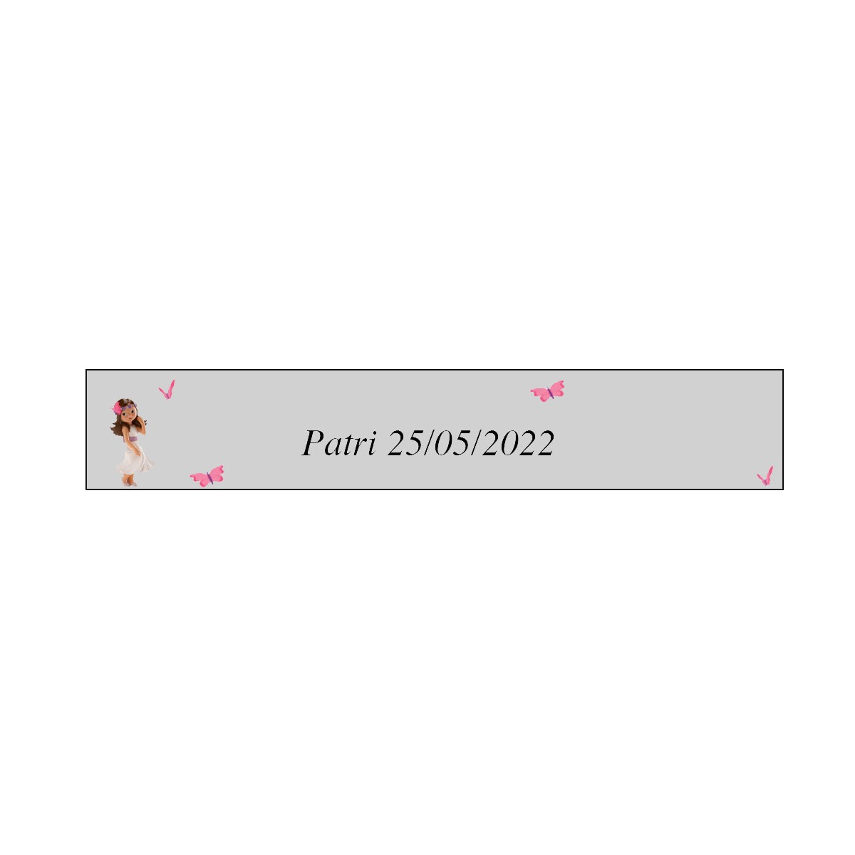 Adhesivo primera comunión niña patri transparente