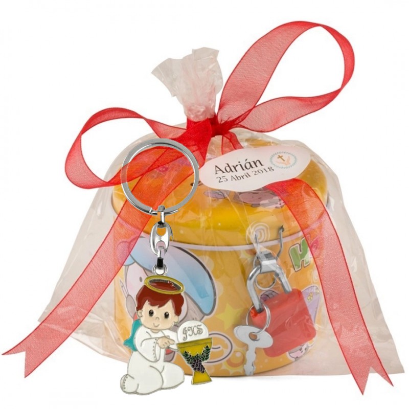Hucha Y Llavero Niño Angelito Para Comunión Hucha Y Llavero Niño Angelito Para Comunión