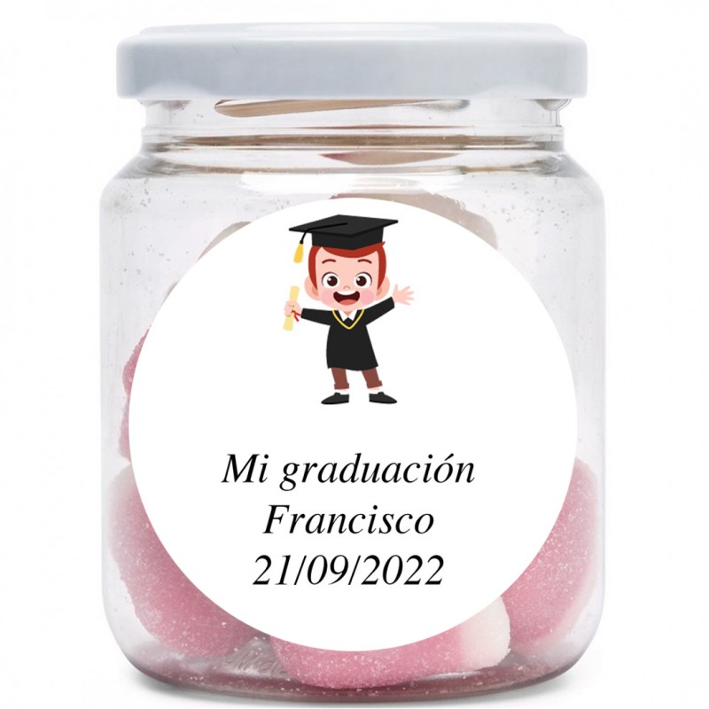 Tarro de chuche para graduación