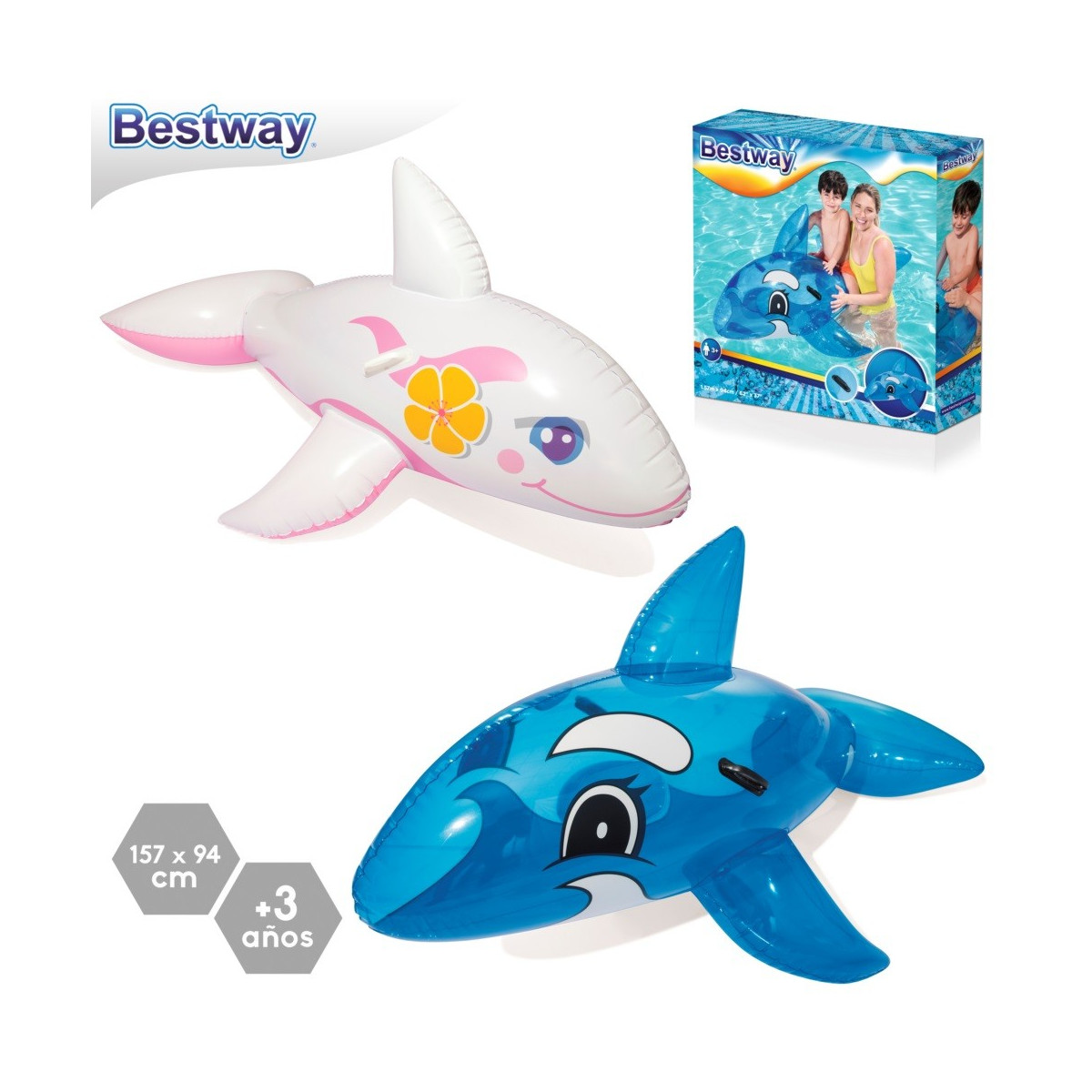Orca transparente hinchable
