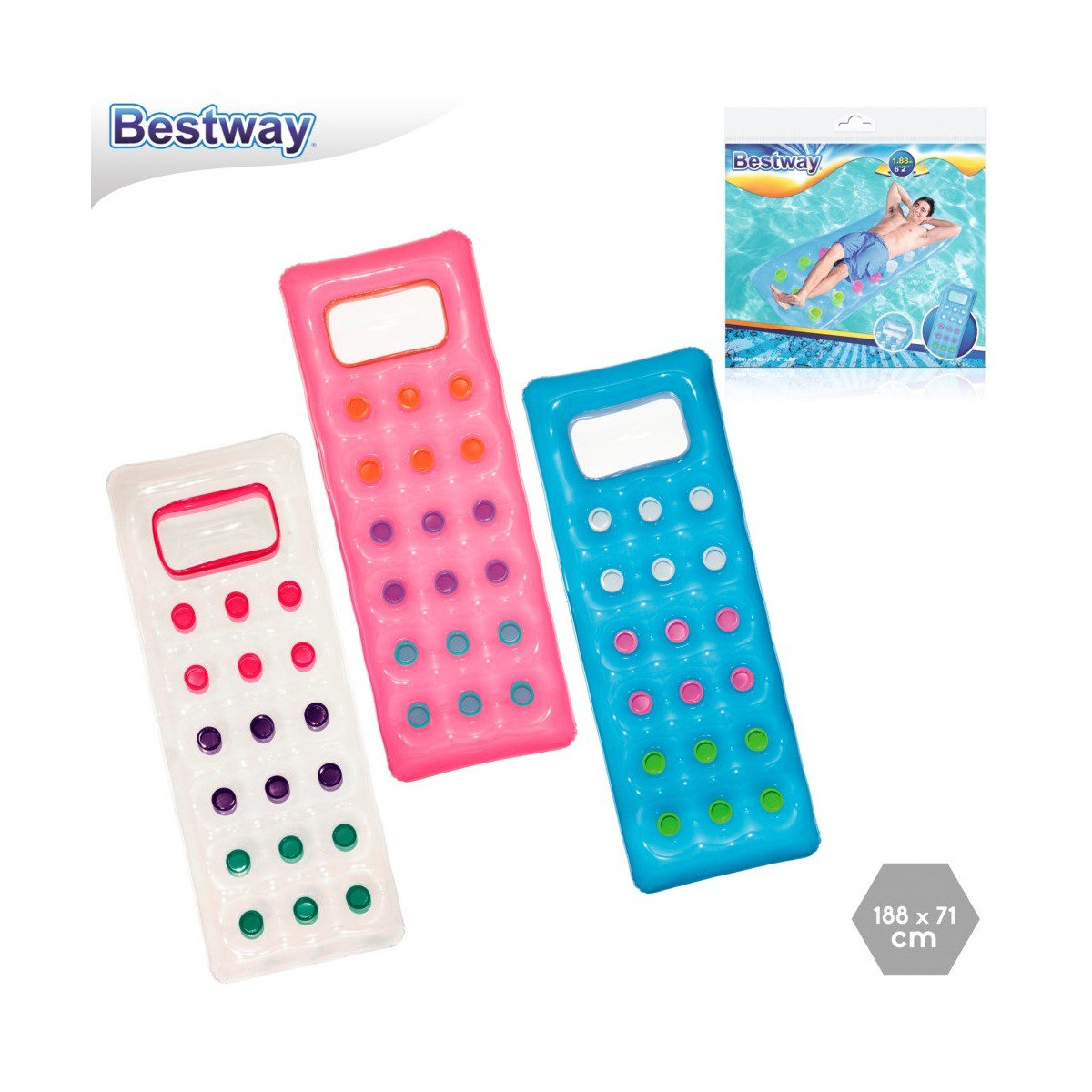 Colchoneta Inflable Ideal para Piscina y Playa