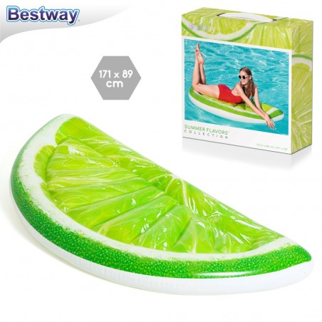 Colchoneta tropical lime hinchable 171 x 89 cm