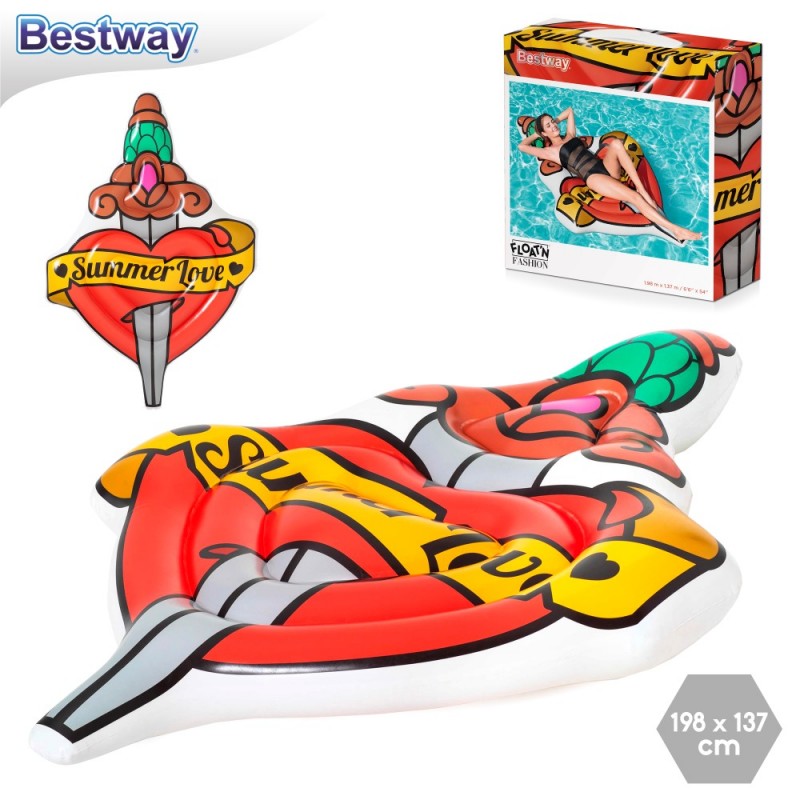 Colchoneta summer love tattoo hinchable