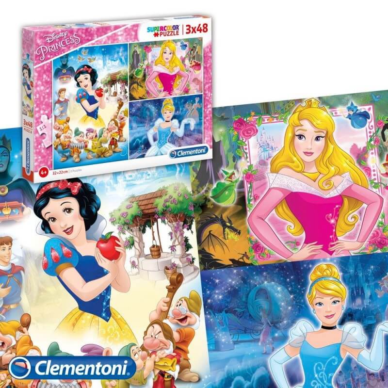 Rompecabezas puzzle princesas disney 3 x 48 piezas