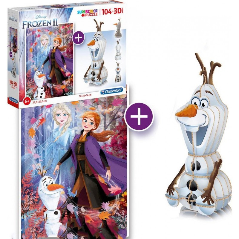 luego grua Máquina de recepción Set Puzzle Y Figura Armable 3D Frozen Ii